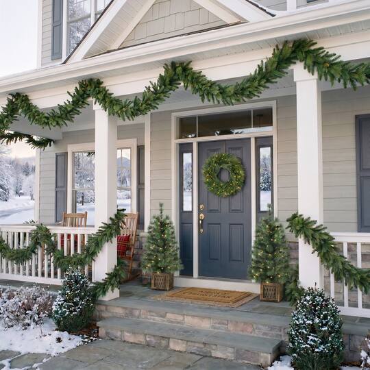 Puleo 100ft. Unlit Green Spruce Artificial Garland